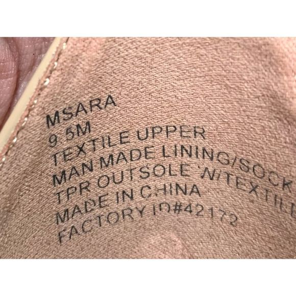 Material Girl Beige Faux Patent Leather Ankle Strap Cross Toe Strapped Heeled Sa - Picture 7 of 8